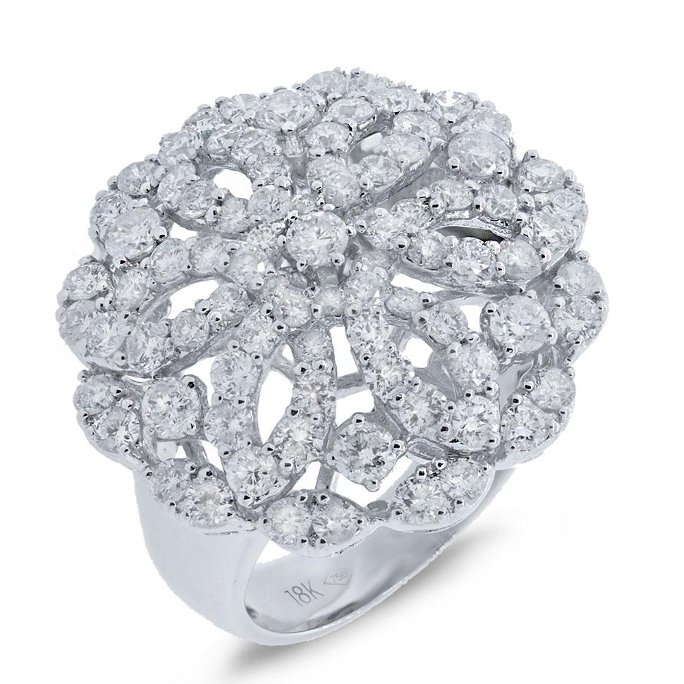 18k White Gold Diamond Lady's Ring - 2.83ct