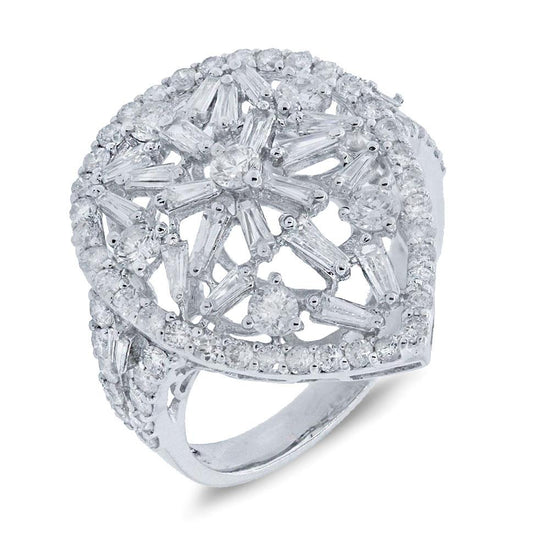 18k White Gold Diamond Lady's Ring - 1.86ct