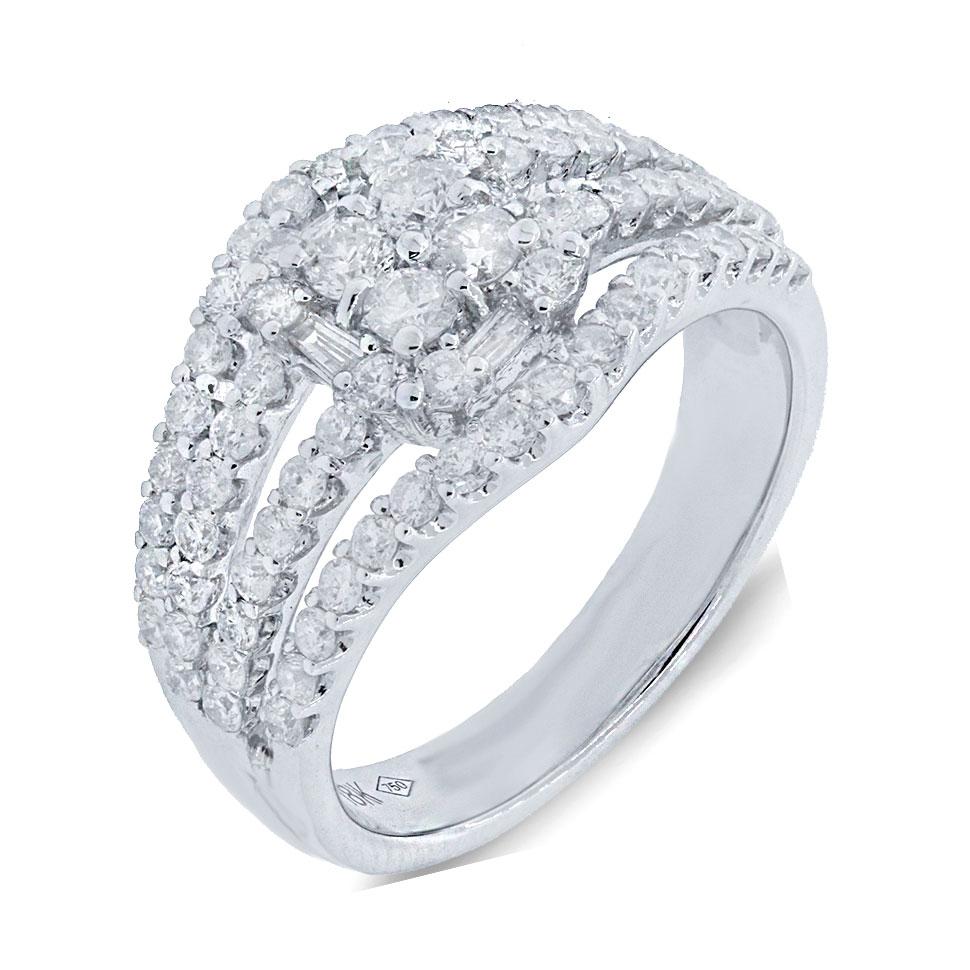 18k White Gold Diamond Lady's Ring - 1.46ct