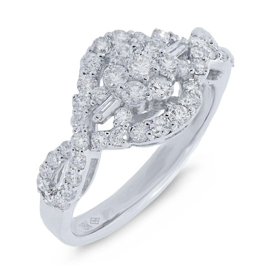 18k White Gold Diamond Lady's Ring - 1.00ct