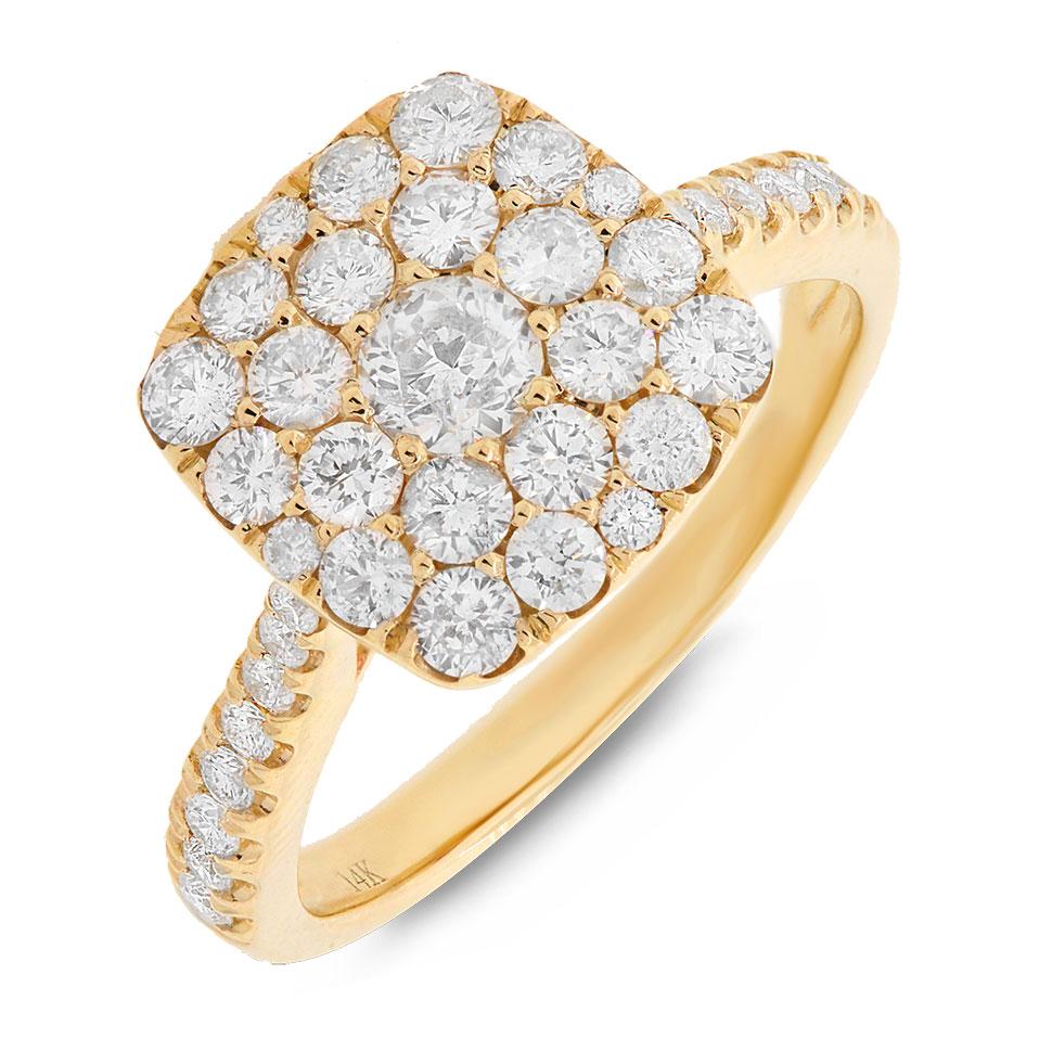 14k Yellow Gold Diamond Lady's Ring - 1.35ct