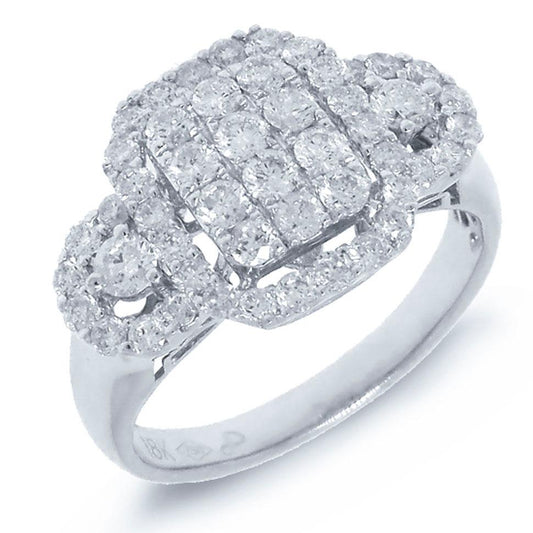 18k White Gold Diamond Lady's Ring - 1.30ct