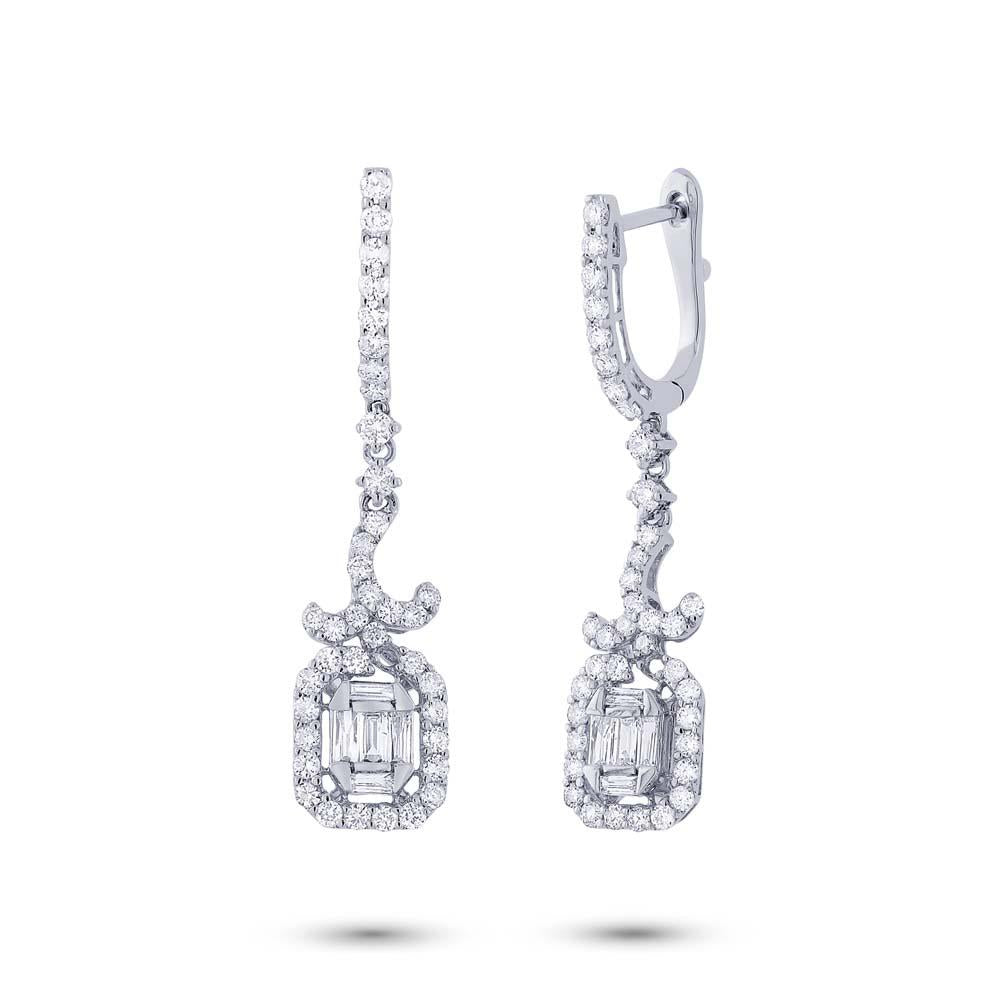 18k White Gold Diamond Earring - 1.35ct