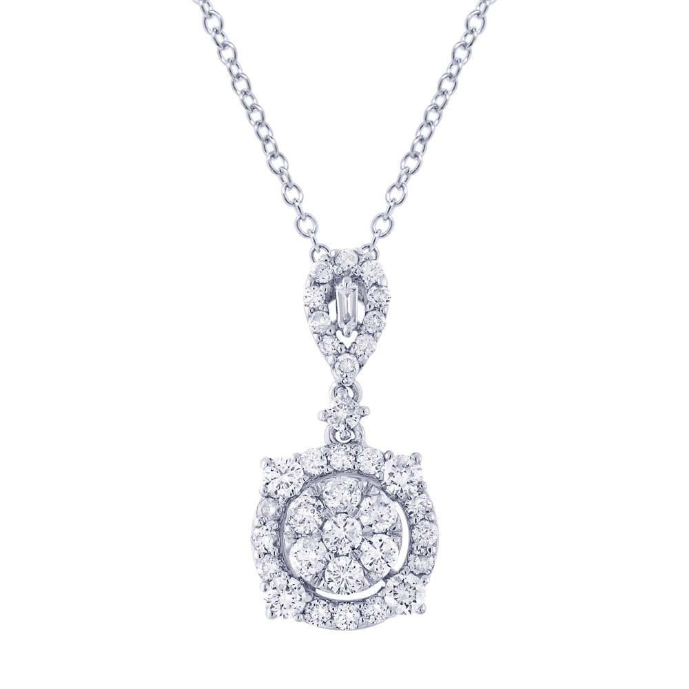 18k White Gold Diamond Pendant - 0.81ct