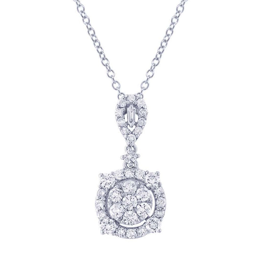 18k White Gold Diamond Pendant - 0.81ct