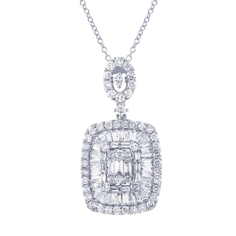 18k White Gold Diamond Pendant - 1.93ct