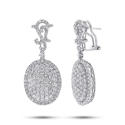 18k White Gold Diamond Earring - 4.75ct