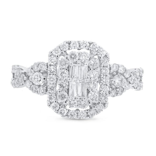 18k White Gold Diamond Lady's Ring - 0.93ct