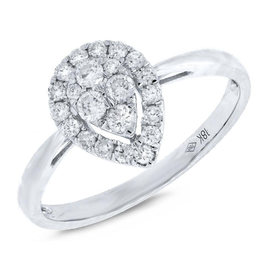18k White Gold Diamond Lady's Ring - 0.42ct