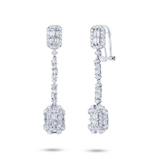 18k White Gold Diamond Earring - 2.00ct