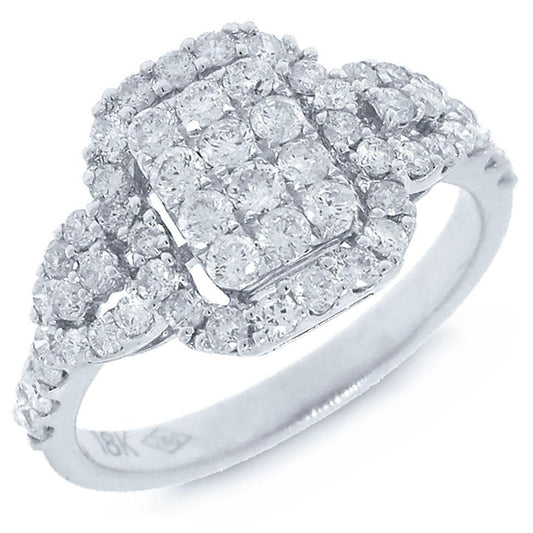 18k White Gold Diamond Lady's Ring - 1.05ct