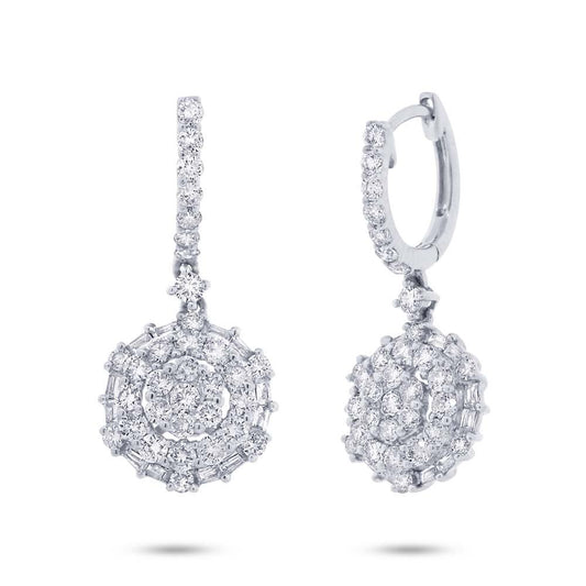18k White Gold Diamond Earring - 1.44ct