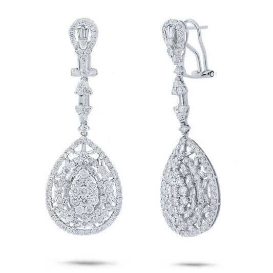 18k White Gold Diamond Earring - 4.63ct