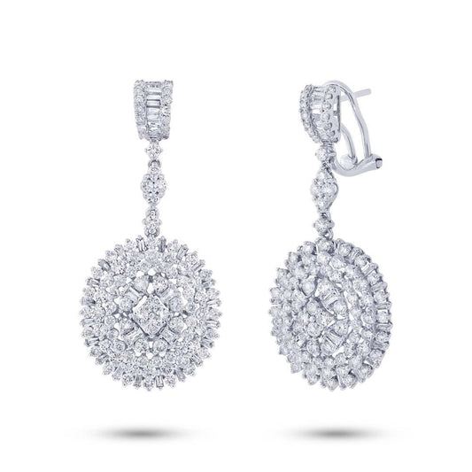 18k White Gold Diamond Earring - 4.57ct