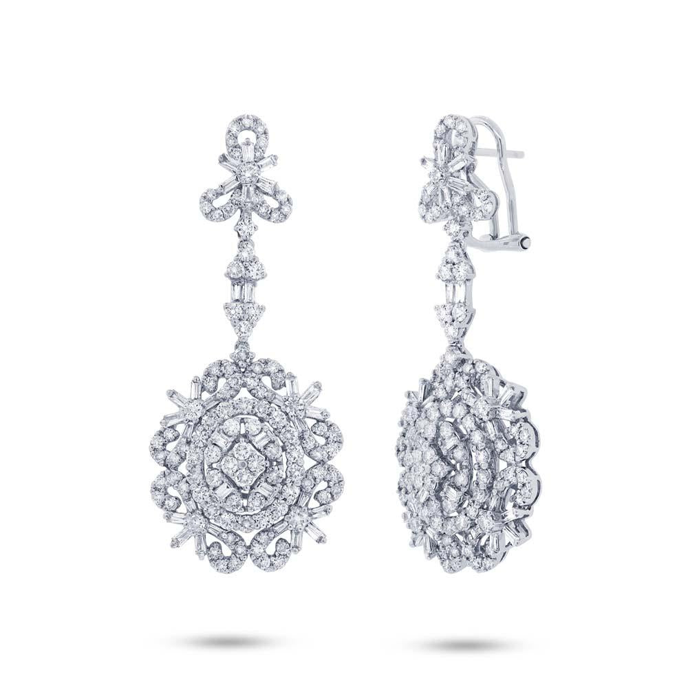 18k White Gold Diamond Earring - 4.60ct