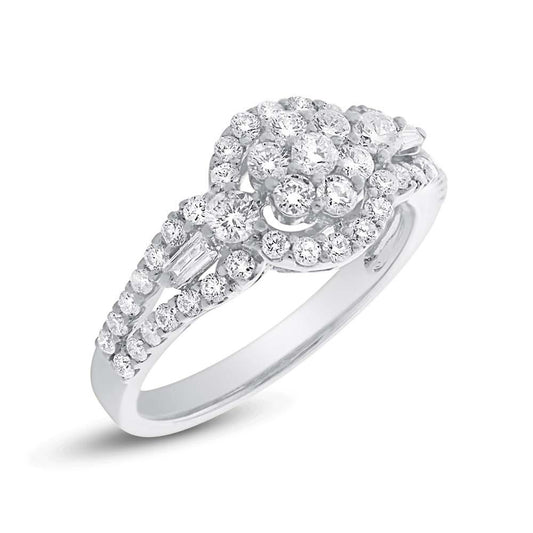 18k White Gold Diamond Lady's Ring - 1.04ct