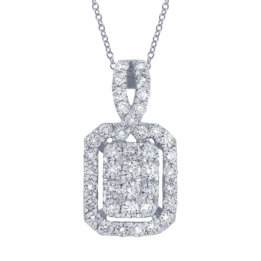 18k White Gold Diamond Pendant - 0.71ct