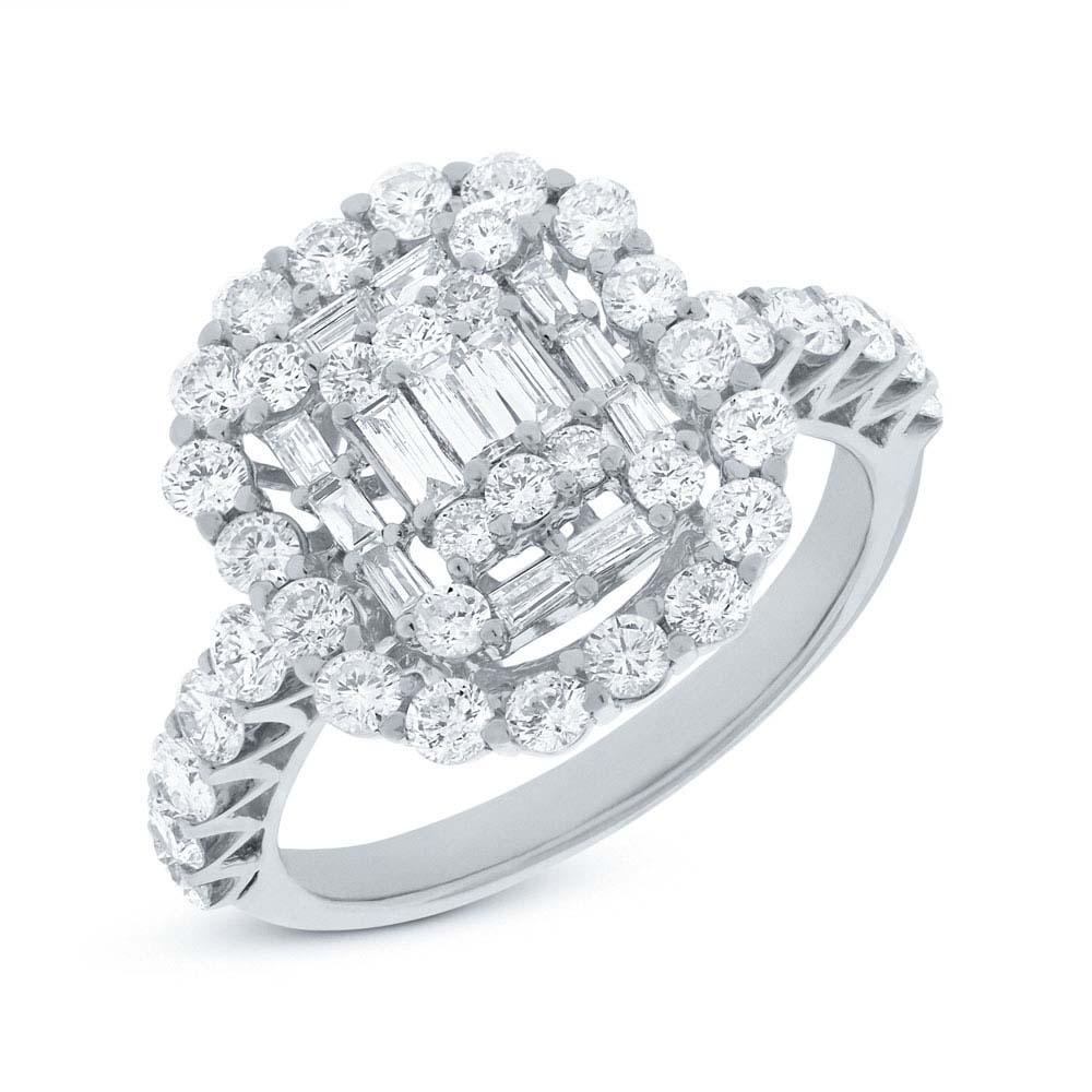 18k White Gold Diamond Lady's Ring - 1.77ct