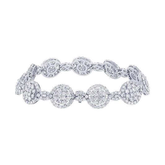 18k White Gold Diamond Lady's Bracelet - 10.78ct