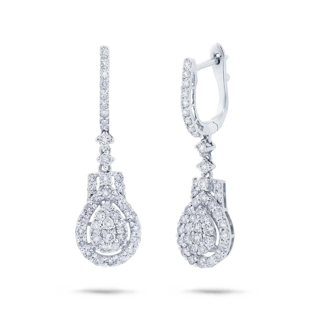 18k White Gold Diamond Earring - 1.31ct