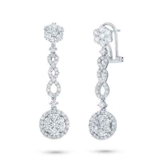 18k White Gold Diamond Earring - 2.09ct