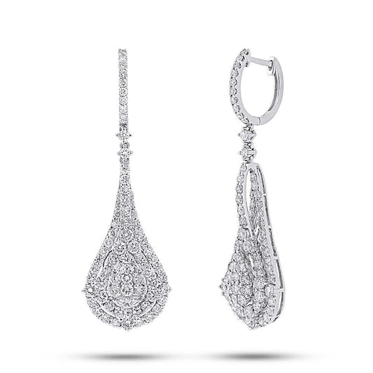 18k White Gold Diamond Earring - 4.26ct