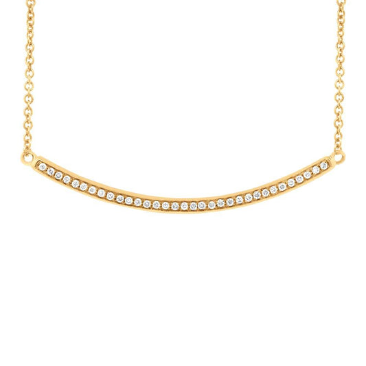 14k Yellow Gold Diamond Pendant - 0.13ct