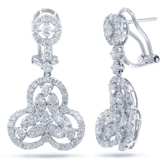 18k White Gold Diamond Earring - 2.73ct