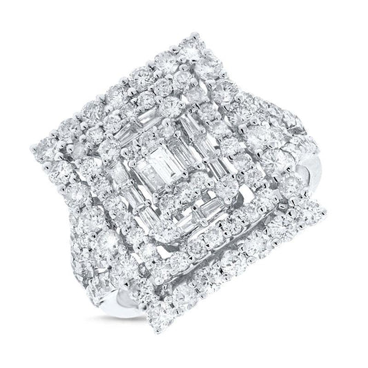 18k White Gold Diamond Lady's Ring - 2.44ct