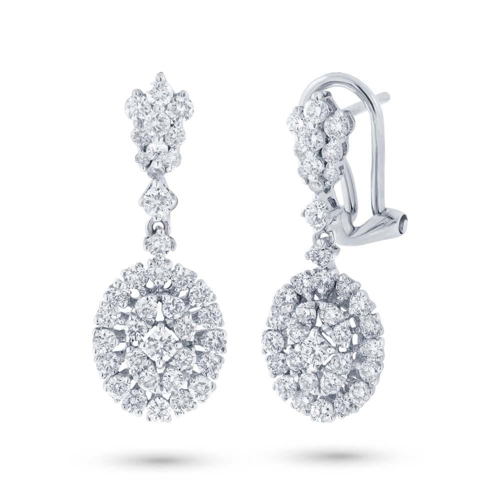 18k White Gold Diamond Earring - 1.30ct