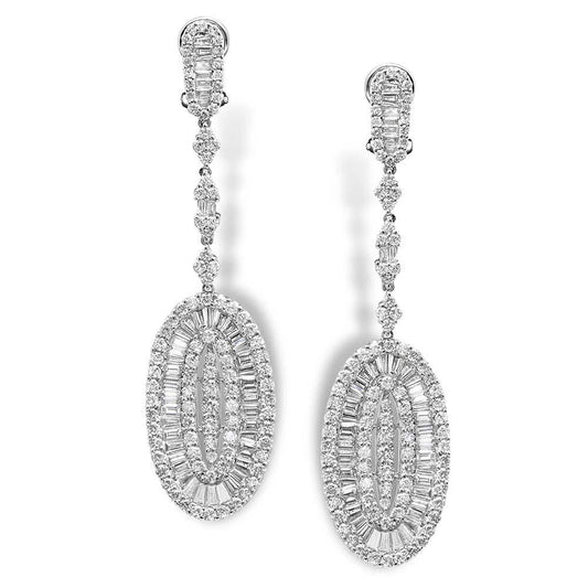 18k White Gold Diamond Earring - 7.40ct