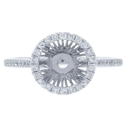 18k White Gold Diamond Semi-mount Ring - 0.23ct