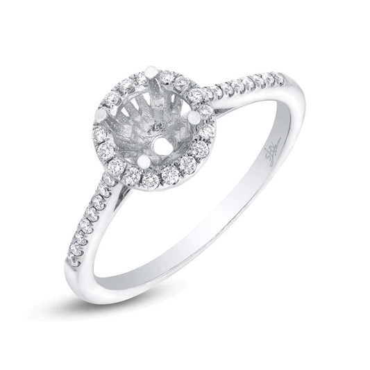 18k White Gold Diamond Semi-mount Ring - 0.20ct