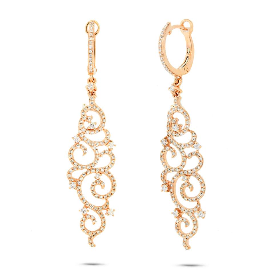 14k Yellow Gold Diamond Earring - 1.02ct