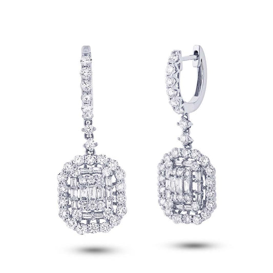 18k White Gold Diamond Earring - 2.41ct