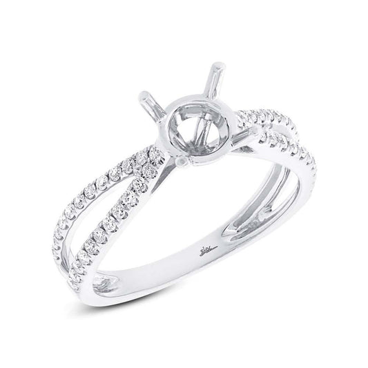 18k White Gold Diamond Semi-mount Ring - 0.33ct