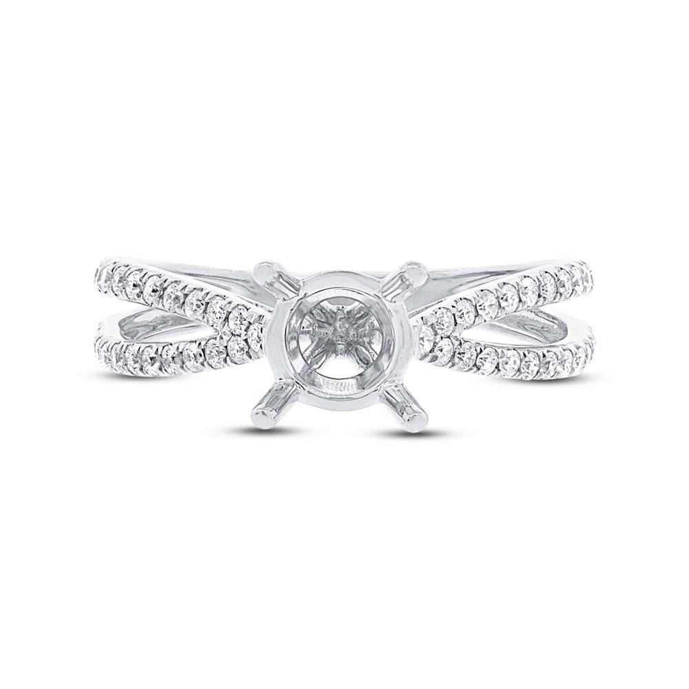 18k White Gold Diamond Semi-mount Ring - 0.33ct