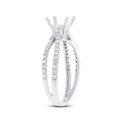 18k White Gold Diamond Semi-mount Ring - 0.33ct