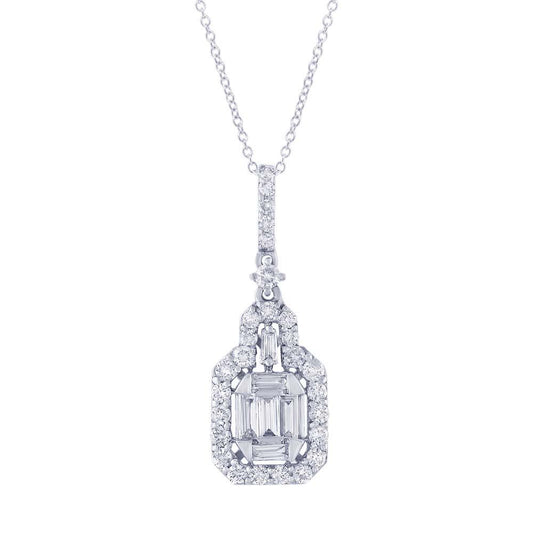 18k White Gold Diamond Pendant - 0.72ct