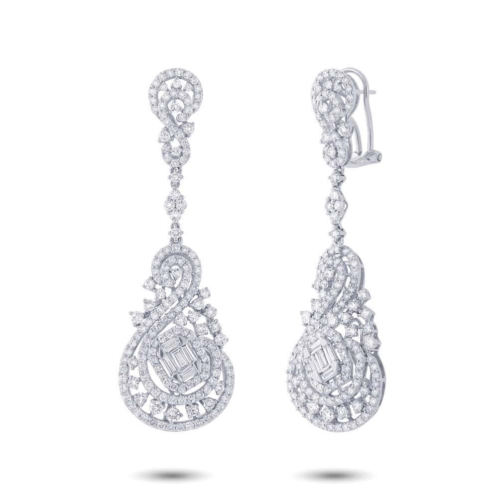 18k White Gold Diamond Earring - 5.25ct
