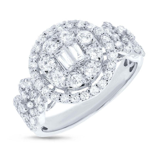 18k White Gold Diamond Lady's Ring - 1.34ct