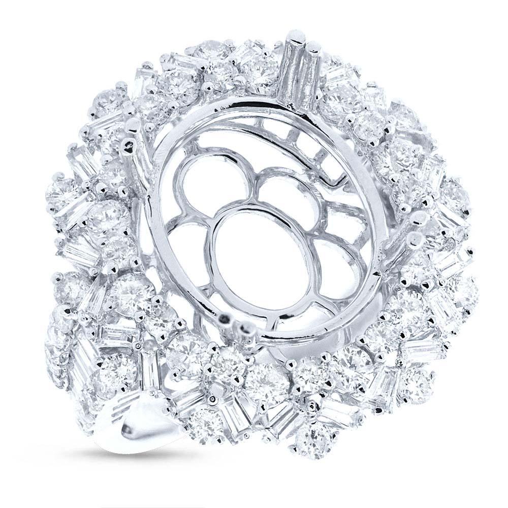 18k White Gold Diamond Semi-mount Ring - 2.24ct