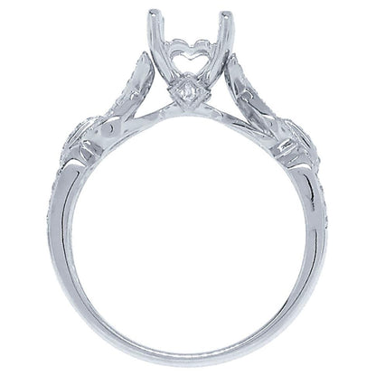 14k White Gold Diamond Semi-mount Ring - 0.20ct