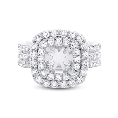 18k White Gold Diamond Semi-mount Ring - 1.00ct