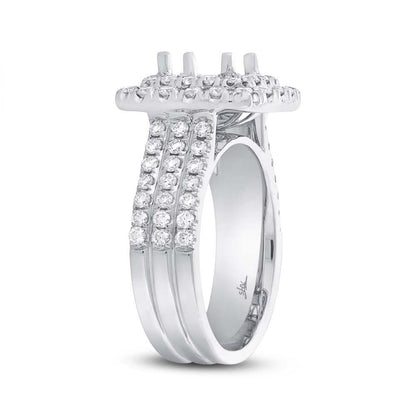 18k White Gold Diamond Semi-mount Ring - 1.00ct