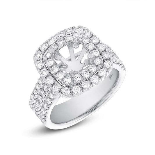 18k White Gold Diamond Semi-mount Ring Size 3 - 1.00ct