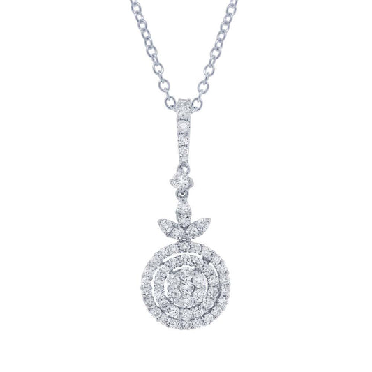 18k White Gold Diamond Pendant - 0.73ct