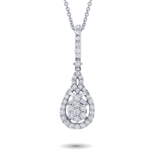 18k White Gold Diamond Pendant - 0.93ct