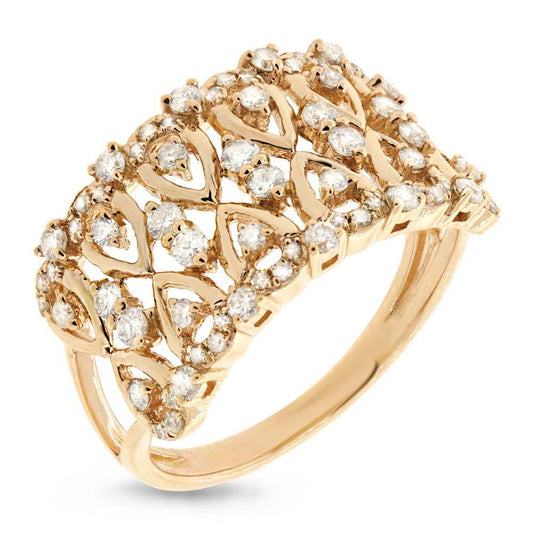 14k Yellow Gold Diamond Lady's Ring - 0.61ct