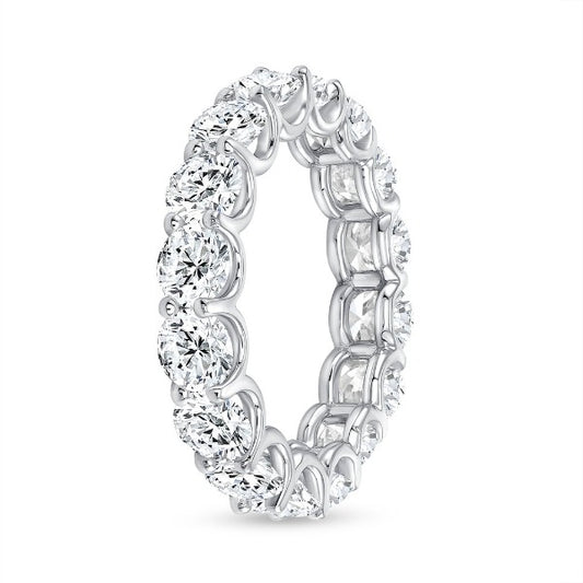 18K White Gold Diamond Round Cut Eternity Band